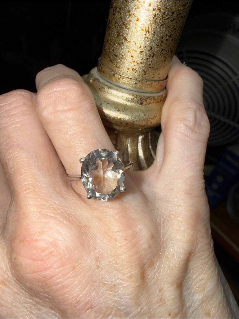 4 CT SMOKY QUARTZ Classic Silver Ring NEW sz 7 GORGEOUS - Picture 6 of 7